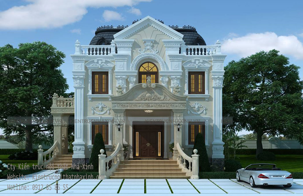 Mẫu thiết kế biệt thự pháp cổ của gia đình A Giang