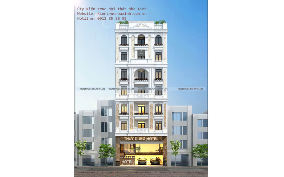 Mẫu thiết kế khách sạn mini 10m x 20m - Hồng Bàng - Hải Phòng