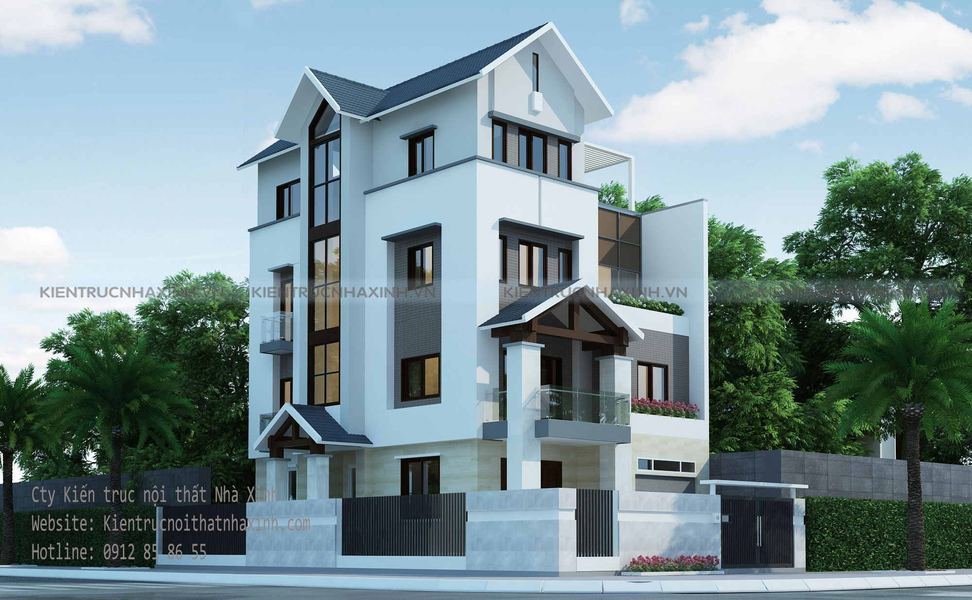 Mẫu thiết kế biệt thự 10m x18m gia đình cô Thanh Dịch Vọng 