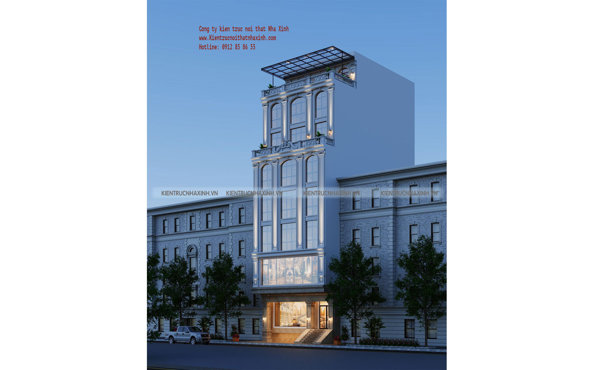 Mẫu thiết kế nhà ở kết hợp văn phòng diện tích 10m x18m