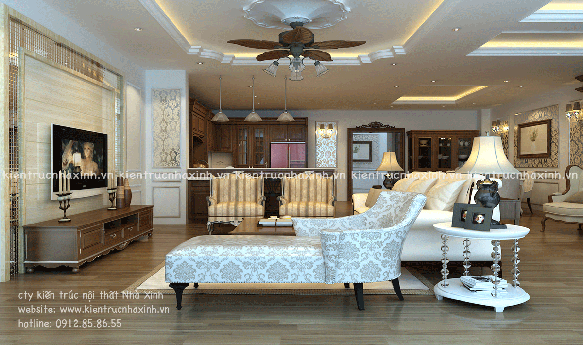 Mẫu thiết kế nội thất căn hộ anh Quân - Dịch Vọng